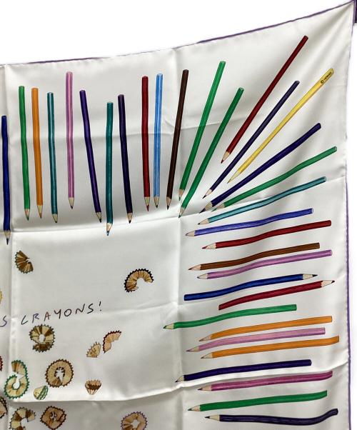 HERMES（エルメス）HERMES (エルメス) シルクスカーフ ホワイトの古着・服飾アイテム