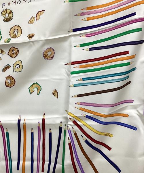 HERMES（エルメス）HERMES (エルメス) シルクスカーフ ホワイトの古着・服飾アイテム