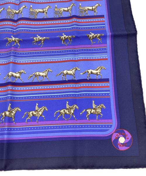 HERMES（エルメス）HERMES (エルメス) シルクスカーフ ネイビーの古着・服飾アイテム