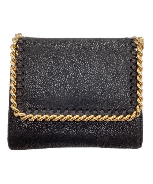 STELLA McCARTNEY（ステラマッカートニー）STELLA McCARTNEY (ステラマッカートニー) 3つ折り財布 ブラック×ゴールドの古着・服飾アイテム