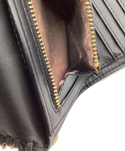 STELLA McCARTNEY（ステラマッカートニー）STELLA McCARTNEY (ステラマッカートニー) 3つ折り財布 ブラック×ゴールドの古着・服飾アイテム