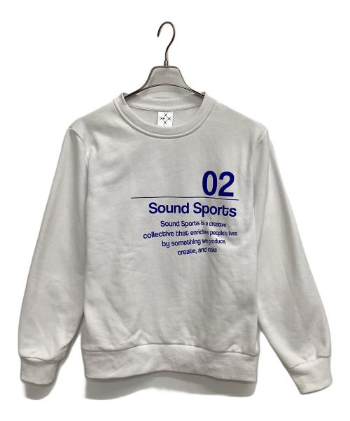 sound sports（サウンドスポーツ）Sound Sports (サウンドスポーツ) スウェット ホワイト×ブルー サイズ:Lの古着・服飾アイテム