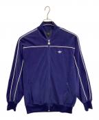 adidasアディダス）の古着「ベロアトラックジャケット」｜ネイビー×ホワイト