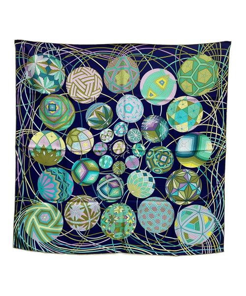 HERMES（エルメス）HERMES (エルメス) スカーフ ネイビーの古着・服飾アイテム