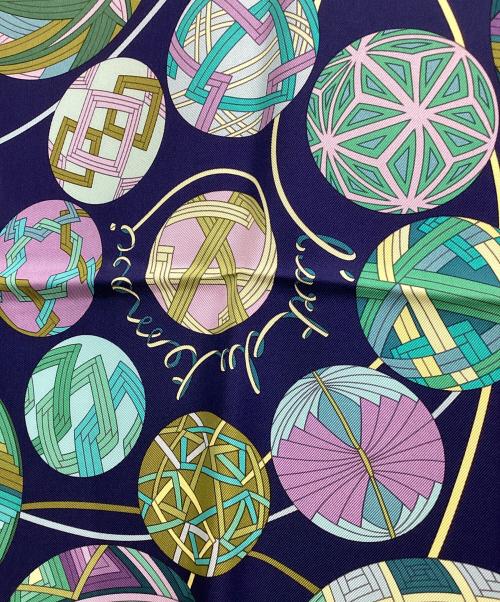 HERMES（エルメス）HERMES (エルメス) スカーフ ネイビーの古着・服飾アイテム