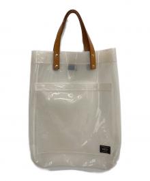 B印YOSHIDA（ビージルシヨシダ）の古着「阿以波×PORTER×B印ヨシダ/別注京うちわ＆トートバッグ」｜ベージュ×キャメル