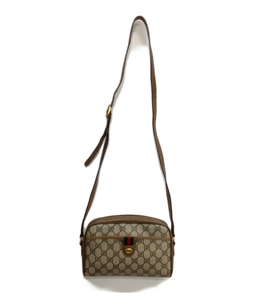 GUCCI（グッチ）GUCCI (グッチ) シェリーライン グレー×ブラウンの古着・服飾アイテム