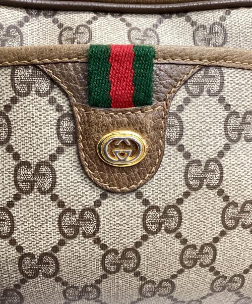 GUCCI（グッチ）GUCCI (グッチ) シェリーライン グレー×ブラウンの古着・服飾アイテム