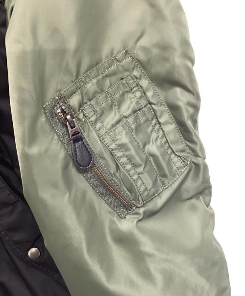 MAGIC STICK（マジックスティック）MAGIC STICK (マジックスティック) AVIREX (アヴィレックス) Combined L-2B Flight Jacket ブラック×グリーン サイズ:ONE FIT ALLの古着・服飾アイテム