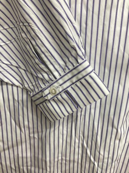 Whim Gazette（ウィムガゼット）Whim Gazette (ウィムガゼット) 半袖ブラウス ブルー×ホワイト サイズ:Freeの古着・服飾アイテム