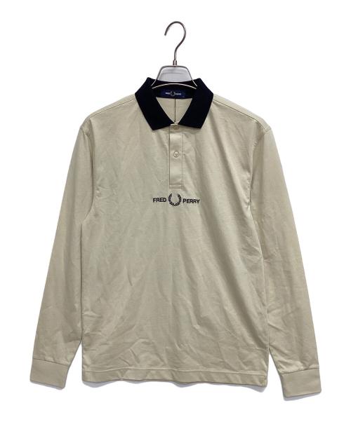 FRED PERRY（フレッドペリー）FRED PERRY (フレッドペリー) 長袖ポロシャツ ベージュ サイズ:S 未使用品の古着・服飾アイテム