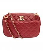 CHANELシャネル）の古着「チェーンショルダーバッグ」｜レッド