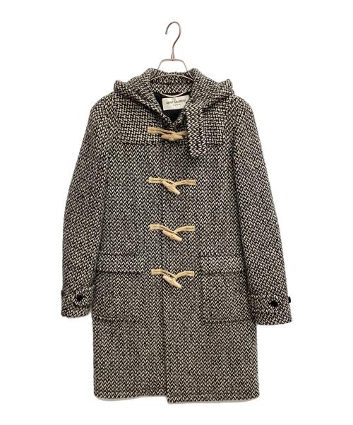 Saint Laurent Paris（サンローランパリ）Saint Laurent Paris (サンローランパリ) ツイードロングダッフルコート ホワイト×ブラック サイズ:表記なしの古着・服飾アイテム