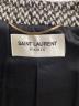 中古・古着 Saint Laurent Paris (サンローランパリ) ツイードロングダッフルコート ホワイト×ブラック サイズ:表記なし：50000円