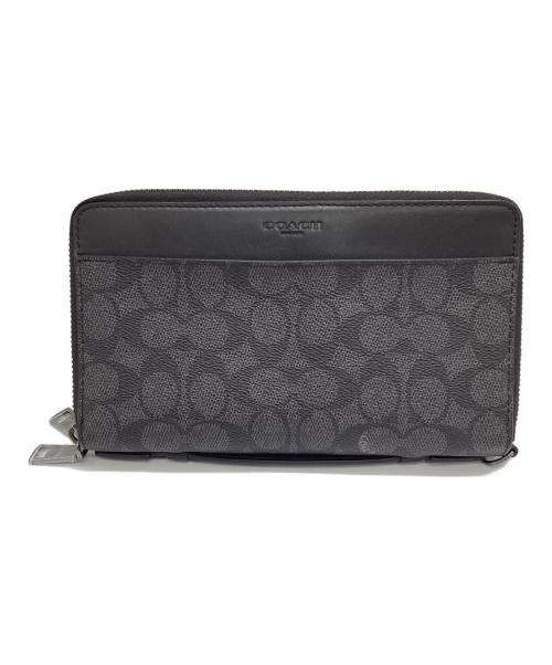 COACH（コーチ）COACH (コーチ) ダブル ジップ トラベル オーガナイザー ブラックの古着・服飾アイテム