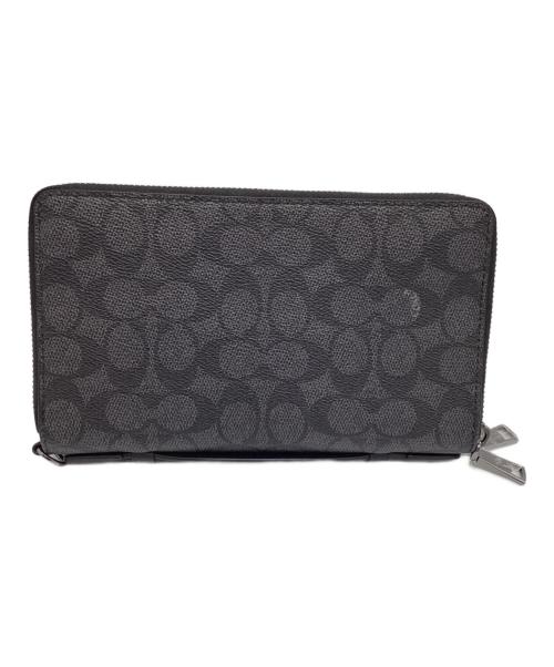 COACH（コーチ）COACH (コーチ) ダブル ジップ トラベル オーガナイザー ブラックの古着・服飾アイテム