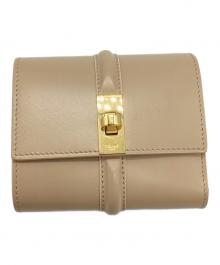 CELINE（セリーヌ）の古着「トリフォールドウォレット」｜ベージュ