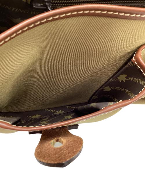 HUNTING WORLD（ハンティングワールド）HUNTING WORLD (ハンティングワールド) ショルダーバッグ カーキ×ブラウンの古着・服飾アイテム
