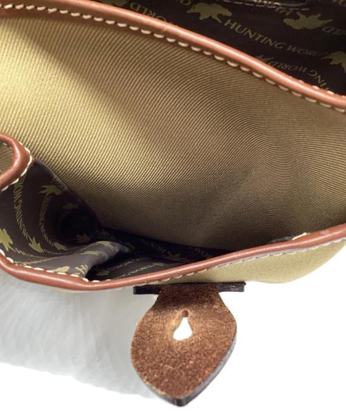 HUNTING WORLD（ハンティングワールド）HUNTING WORLD (ハンティングワールド) ショルダーバッグ カーキ×ブラウンの古着・服飾アイテム