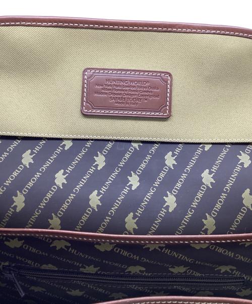 HUNTING WORLD（ハンティングワールド）HUNTING WORLD (ハンティングワールド) ショルダーバッグ カーキ×ブラウンの古着・服飾アイテム