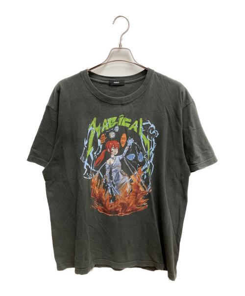 NUBAN（ヌビアン）NUBAN (ヌビアン) JUN INAGAWA (ジュンイナガワ) MAGICAL TEE 半袖カットソー ダークグレー×マルチカラー サイズ:SIZE Lの古着・服飾アイテム