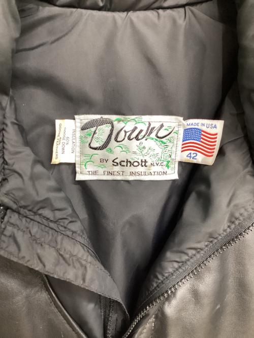 SCHOTT BROS.（ショット）SCHOTT BROS. (ショットブロス) 2WAYダウンジャケット ブラック サイズ:42の古着・服飾アイテム