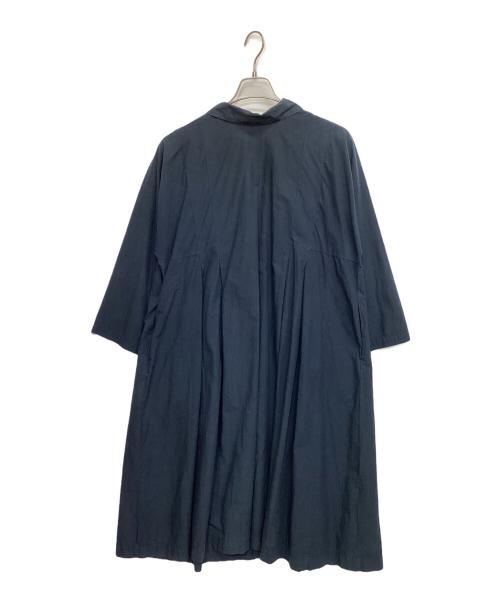 nest Robe（ネストローブ）nest Robe (ネストローブ) コットンラミーブロードハイネックワンピース ネイビー サイズ:Freeの古着・服飾アイテム