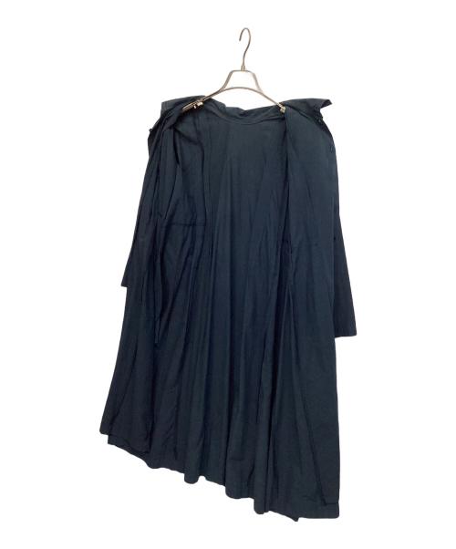 nest Robe（ネストローブ）nest Robe (ネストローブ) コットンラミーブロードハイネックワンピース ネイビー サイズ:Freeの古着・服飾アイテム