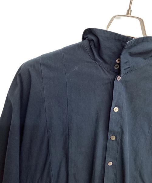 nest Robe（ネストローブ）nest Robe (ネストローブ) コットンラミーブロードハイネックワンピース ネイビー サイズ:Freeの古着・服飾アイテム
