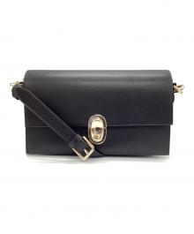 FURLA（フルラ）の古着「フラップショルダーバッグ」｜ブラック