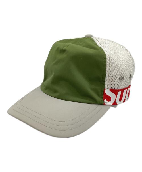 SUPREME（シュプリーム）Supreme (シュプリーム) サイドロゴメッシュキャップ グレー×グリーンの古着・服飾アイテム