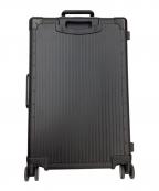 aucenticオーセンティック）の古着「ストライプアルミニウムスーツケース」｜ブラック