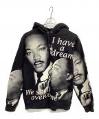 SUPREMEシュプリーム）の古着「MLK Hooded Sweatshirt」｜ブラック×ホワイト