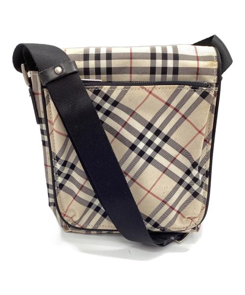 BURBERRY BLUE LABEL（バーバリーロンドンブルーレーベル）BURBERRY BLUE LABEL (バーバリーロンドンブルーレーベル) ミニショルダーバッグ ベージュ×ブラックの古着・服飾アイテム