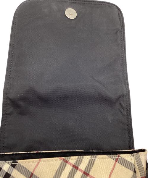 BURBERRY BLUE LABEL（バーバリーロンドンブルーレーベル）BURBERRY BLUE LABEL (バーバリーロンドンブルーレーベル) ミニショルダーバッグ ベージュ×ブラックの古着・服飾アイテム