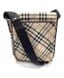 BURBERRY BLUE LABEL（バーバリーロンドンブルーレーベル）の古着「ミニショルダーバッグ」｜ベージュ×ブラック