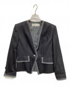 Christian Diorクリスチャン ディオール）の古着「ノーカラージャケット」｜グレー
