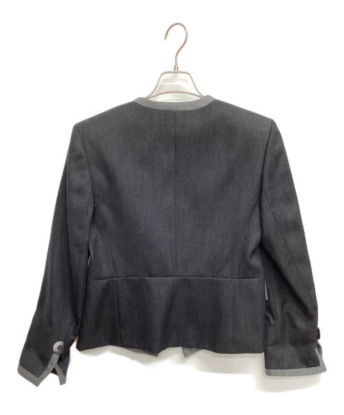 Christian Dior（クリスチャン ディオール）Christian Dior (クリスチャン ディオール) ノーカラージャケット グレー サイズ:Ｍの古着・服飾アイテム