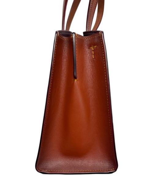 COACH（コーチ）COACH (コーチ) シグネイチャー2WAYバッグ ベージュ×ブラウンの古着・服飾アイテム