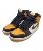 NIKEナイキ）の古着「ハイカットスニーカー」｜ホワイト×ブラック×イエロー