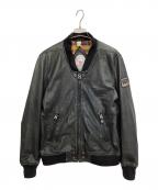 DIESELディーゼル）の古着「ラムレザージャケット」｜ブラック
