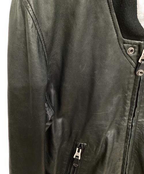 DIESEL（ディーゼル）DIESEL (ディーゼル) ラムレザージャケット ブラック サイズ:Lの古着・服飾アイテム