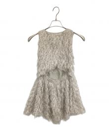 anuans（アニュアンス）の古着「カットジャガードアメスリトップス」｜グレージュ