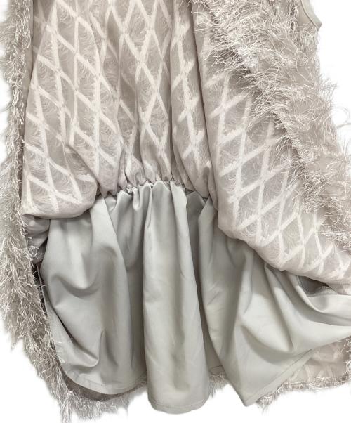 anuans（アニュアンス）anuans (アニュアンス) カットジャガードアメスリトップス グレージュ サイズ:Fの古着・服飾アイテム