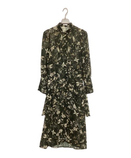 FRAY ID（フレイ アイディー）FRAY ID (フレイ アイディー) 長袖ワンピース グリーン サイズ:SIZE 0の古着・服飾アイテム