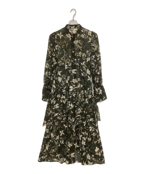 FRAY ID（フレイ アイディー）FRAY ID (フレイ アイディー) 長袖ワンピース グリーン サイズ:SIZE 0の古着・服飾アイテム