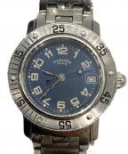 HERMESエルメス）の古着「リストウォッチ」｜ブルー×シルバー