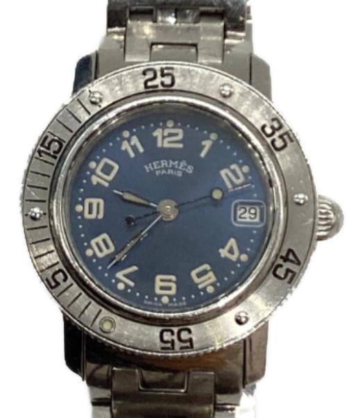HERMES（エルメス）HERMES (エルメス) リストウォッチ ブルー×シルバーの古着・服飾アイテム