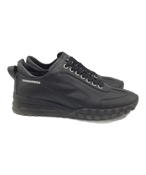 DSQUARED2（ディースクエアード）DSQUARED2 (ディースクエアード) スニーカー ブラック サイズ:39 1/2の古着・服飾アイテム