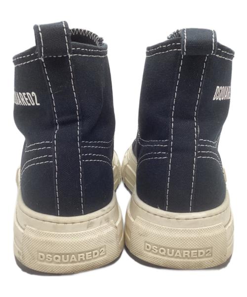 DSQUARED2（ディースクエアード）DSQUARED2 (ディースクエアード) ハイカットスニーカー ブラック サイズ:39の古着・服飾アイテム